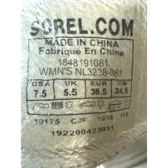 Sorel Nadia™ Leather Block Heeled Sandal Women’s Size 7.5 in Dove Gray EUC - Picture 10 of 10